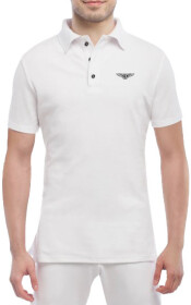 Футболка чоловіча Globuspioner поло Bentley біла принт спереду
