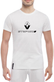 Футболка чоловіча Globuspioner класична Renault Sandero Stepway Logo біла принт спереду