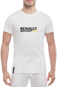 Футболка чоловіча Globuspioner класична Renault Sport біла принт спереду