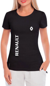 Футболка женская Globuspioner классическая Renault F1 черная принт спереди