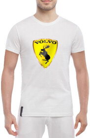 Футболка мужская Globuspioner классическая Volvo Logo Moose белый спереди