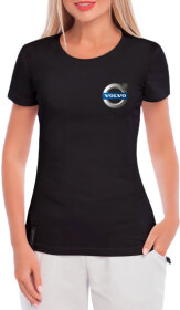 Футболка жіноча Globuspioner класична Volvo Mini Logo чорна принт спереду