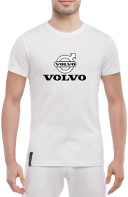 Футболка мужская Globuspioner классическая Volvo Logo белый спереди