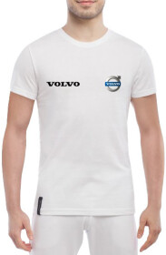 Футболка мужская Globuspioner классическая Volvo Logo Wide белый спереди