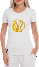 Футболка жіноча Globuspioner класична Volkswagen King біла принт спереду