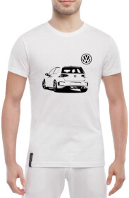 Футболка чоловіча Globuspioner класична Volkswagen R400 біла принт спереду