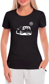 Футболка жіноча Globuspioner класична Volkswagen R400 чорна принт спереду