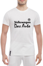 Футболка чоловіча Globuspioner класична Volkswagen Slogan біла принт спереду