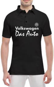 Футболка мужская Globuspioner поло Volkswagen Slogan черный спереди