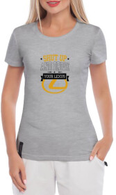 Футболка женская Globuspioner классическая Your Lexus серая принт спереди