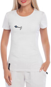 Футболка женская Globuspioner классическая BMW Speed белая принт спереди