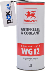 Концентрат антифриза Wolver Antifreeze &amp; Coolant WG12 G12 красный