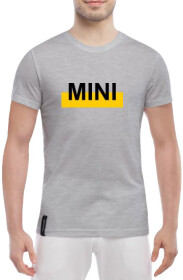 Футболка мужская Globuspioner классическая Mini Cooper Yellow серый спереди