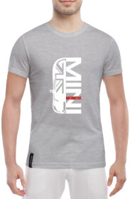 Футболка мужская Globuspioner классическая Mini Cooper Motomotive серый спереди