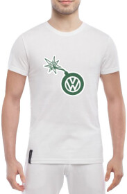 Футболка чоловіча Globuspioner класична Volkswagen Mini Bomb біла принт спереду