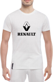 Футболка чоловіча Globuspioner класична Renault Logo біла принт спереду