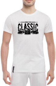 Футболка мужская Globuspioner классическая Volkswagen Drive the Classic белый спереди