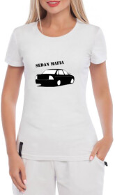 Футболка жіноча Globuspioner класична Lada Sedan Mafia біла принт спереду