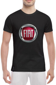 Футболка мужская Globuspioner классическая Fiat Big Logo черный спереди
