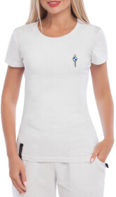 Футболка женская Globuspioner классическая BMW Mini Logo Key белая принт спереди