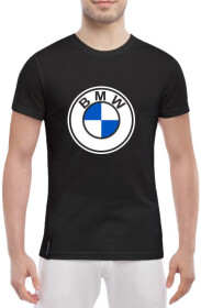 Футболка чоловіча Globuspioner класична BMW Big Logo Classic v2 чорна принт спереду