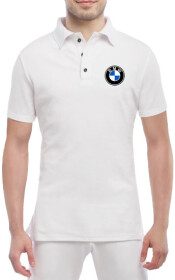 Футболка чоловіча Globuspioner поло BMW Big Logo Classic v2 біла принт спереду
