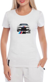 Футболка женская Globuspioner классическая BMW RZ-M6 белая принт спереди