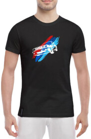 Футболка мужская Globuspioner классическая BMW 5-Series E34 черный спереди