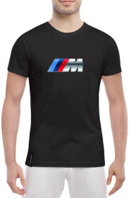 Футболка чоловіча Globuspioner класична BMW M Big Logo v2 чорна принт спереду