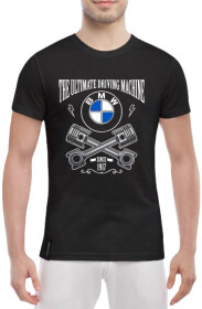 Футболка чоловіча Globuspioner класична BMW The Ultimate Driving Machine чорна принт спереду