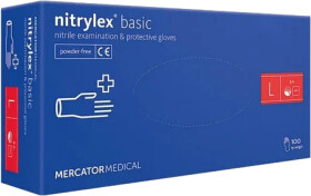 Перчатки медицинские Nitrylex Basic нитриловые синие