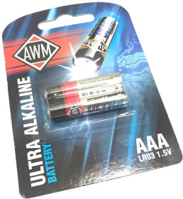 Батарейка Awm Ultra Alkaline 411090002 AAA (мизинчиковая) 1,5 V 2 шт