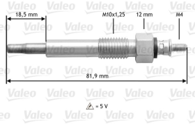 Свеча накала Valeo 345205