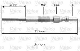 Свічка розжарювання Valeo 345206