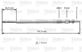 Свеча накала Valeo 345204