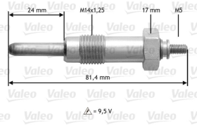Свічка розжарювання Valeo 345192