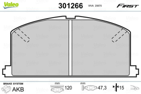 Тормозные колодки Valeo 301266