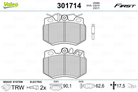 Гальмівні колодки Valeo 301714