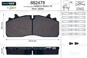 Тормозные колодки Valeo 882478