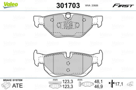 Тормозные колодки Valeo 301703