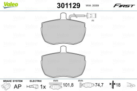 Тормозные колодки Valeo 301129