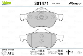 Гальмівні колодки Valeo 301471