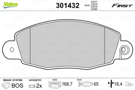 Тормозные колодки Valeo 301432