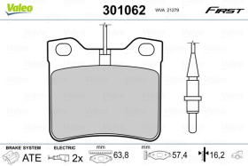 Гальмівні колодки Valeo 301062