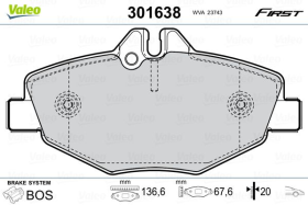 Тормозные колодки Valeo 301638