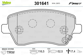 Тормозные колодки Valeo 301641