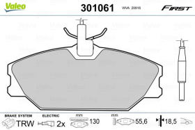 Гальмівні колодки Valeo 301061