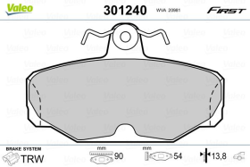 Тормозные колодки Valeo 301240