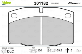 Тормозные колодки Valeo 301182