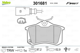 Тормозные колодки Valeo 301681